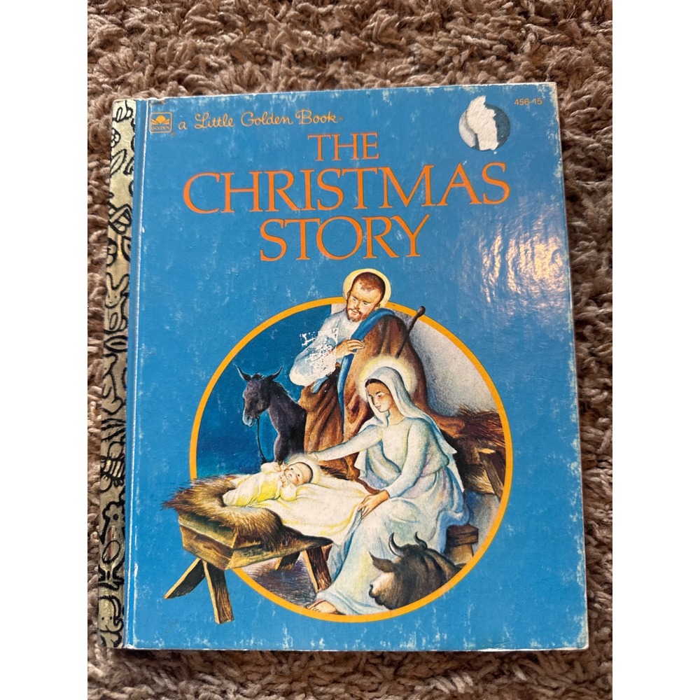 Vintage Book Little Golden Book The Christmas Story Nativity Holiday Children's